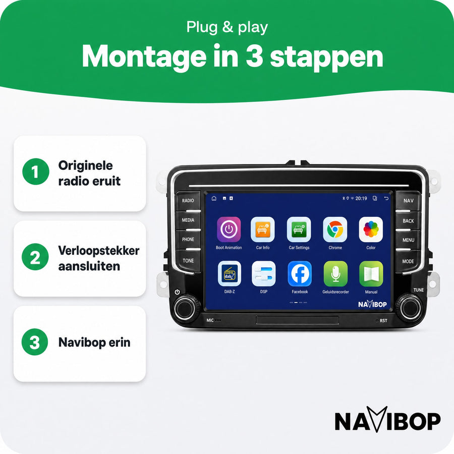 Volkswagen Tiguan | Autoradio | CarPlay & Android Auto | Android 15.0 | 2007 t/m 2016