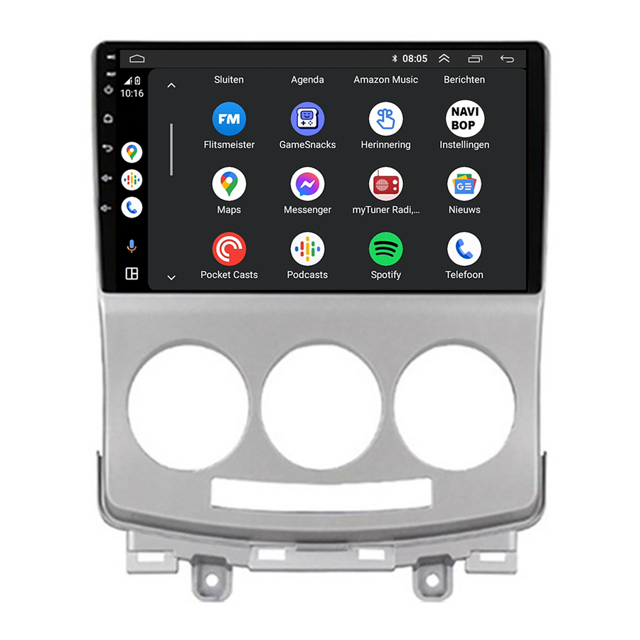 Mazda 5 | Autoradio | CarPlay & Android Auto | Android 15.0 | 2005 t/m 2010