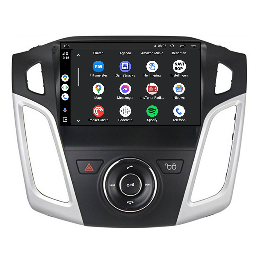 Ford Focus | Autoradio | CarPlay & Android Auto | Android 15.0 | 2011 t/m 2016