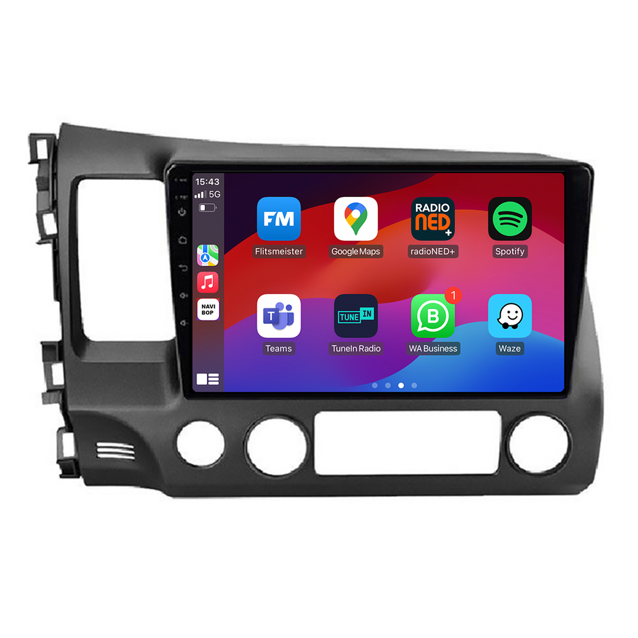 Honda Civic | Autoradio | CarPlay & Android Auto | Android 15.0 | 2005 t/m 2012