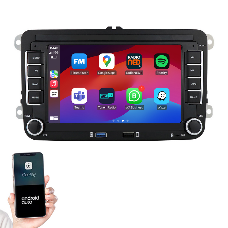 Volkswagen Polo | Autoradio | CarPlay & Android Auto | Android 15.0 | 2013 t/m 2017