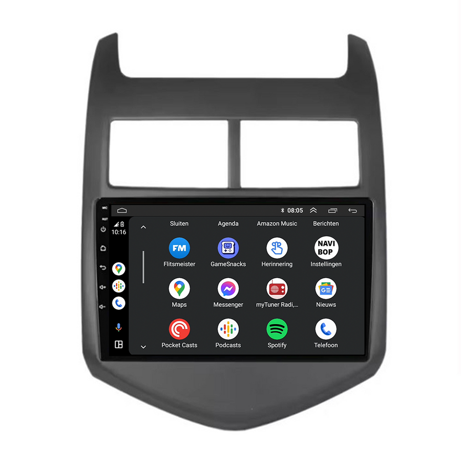 Chevrolet Aveo | Autoradio | CarPlay & Android Auto | Android 15.0 | 2011 t/m 2015