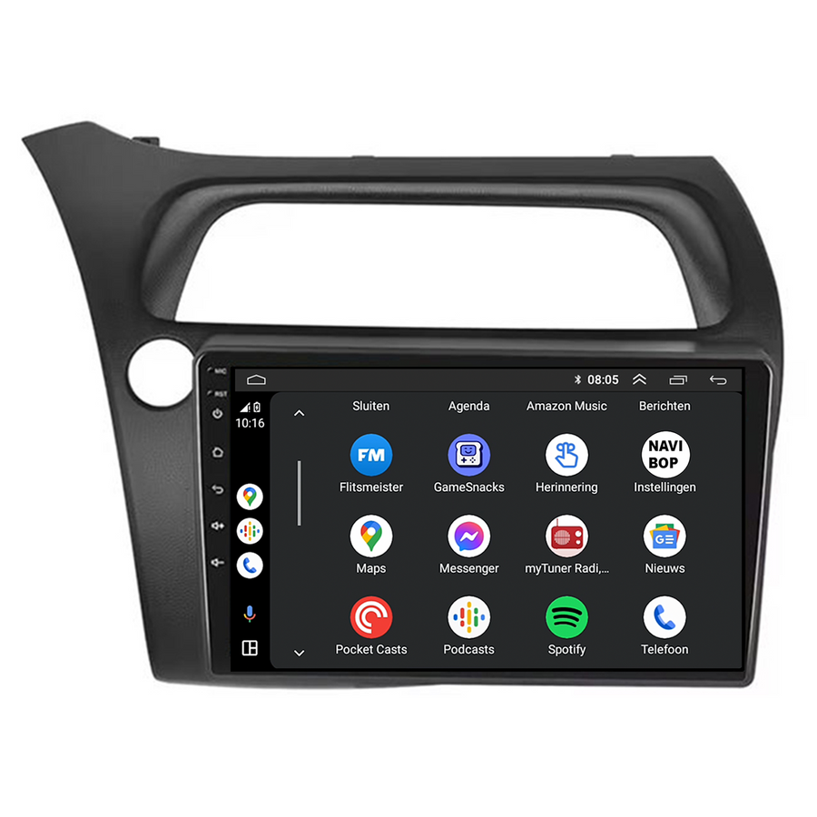 Honda Civic | Autoradio | CarPlay & Android Auto | Android 15.0 | 2004 t/m 2011