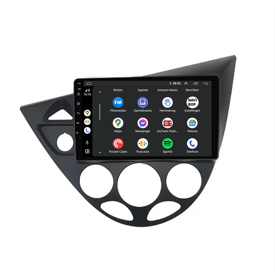 Ford Focus | Autoradio | CarPlay & Android Auto | Android 15.0 | 1998 t/m 2005