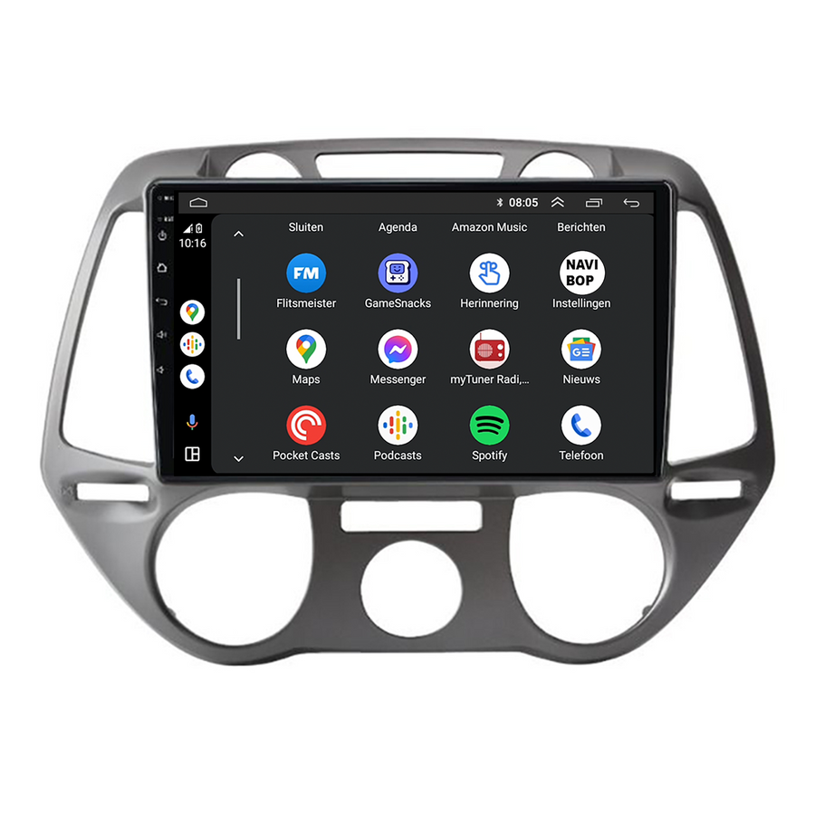 Hyundai I20 | Autoradio | CarPlay & Android Auto | Android 15.0 | 2008 t/m 2016