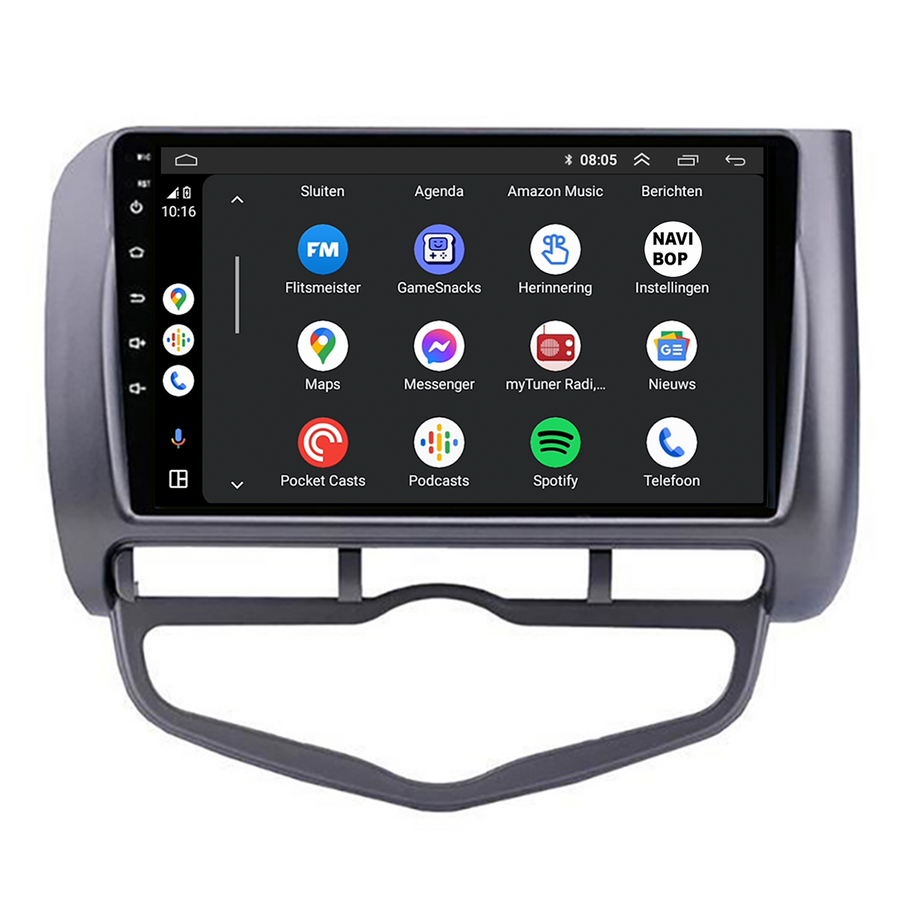 Honda Jazz | Autoradio | CarPlay & Android Auto | Android 15.0 | 2002 t/m 2009