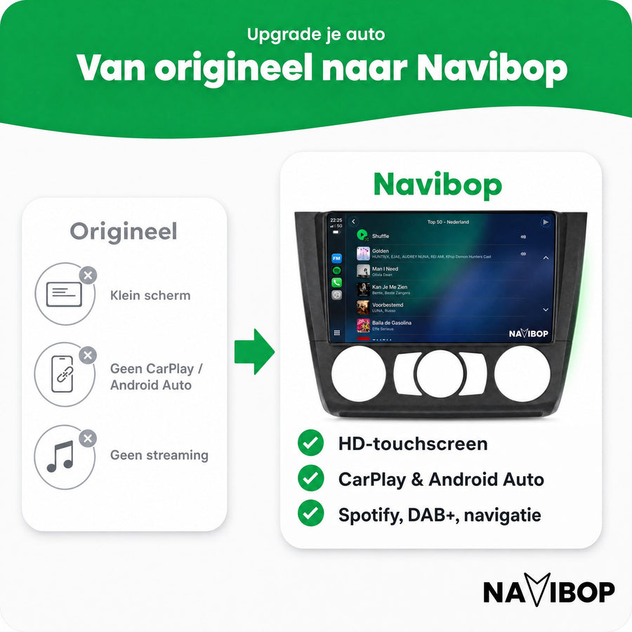 BMW 1-SERIE Versie 1 | Autoradio | CarPlay & Android Auto | Android 15.0 | 2005 t/m 2013