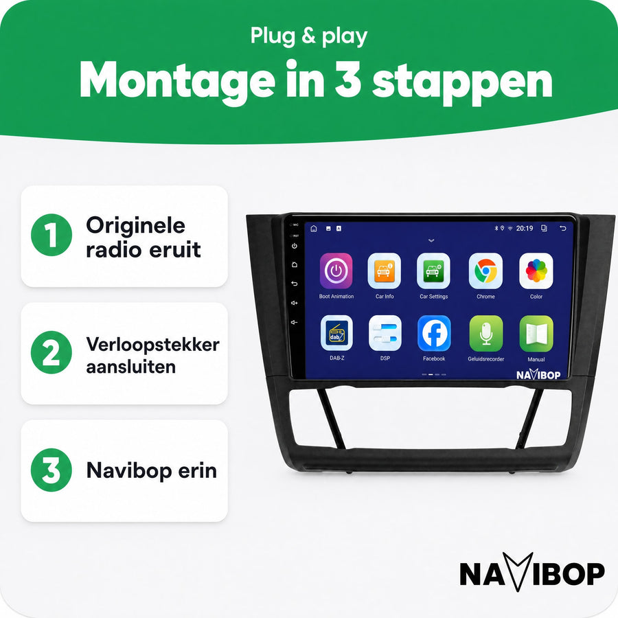 BMW 1-SERIE Versie 2 | Autoradio | CarPlay & Android Auto | Android 15.0 | 2005 t/m 2013