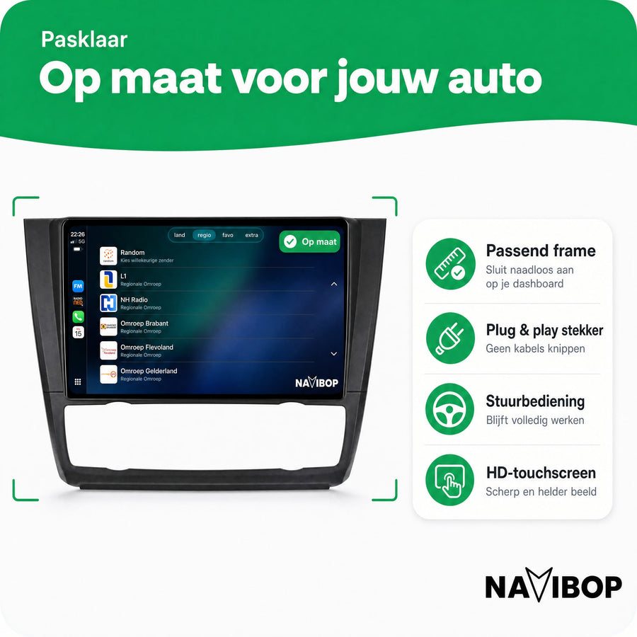 BMW 1-SERIE Versie 3 | Autoradio | CarPlay & Android Auto | Android 15.0 | 2005 t/m 2013