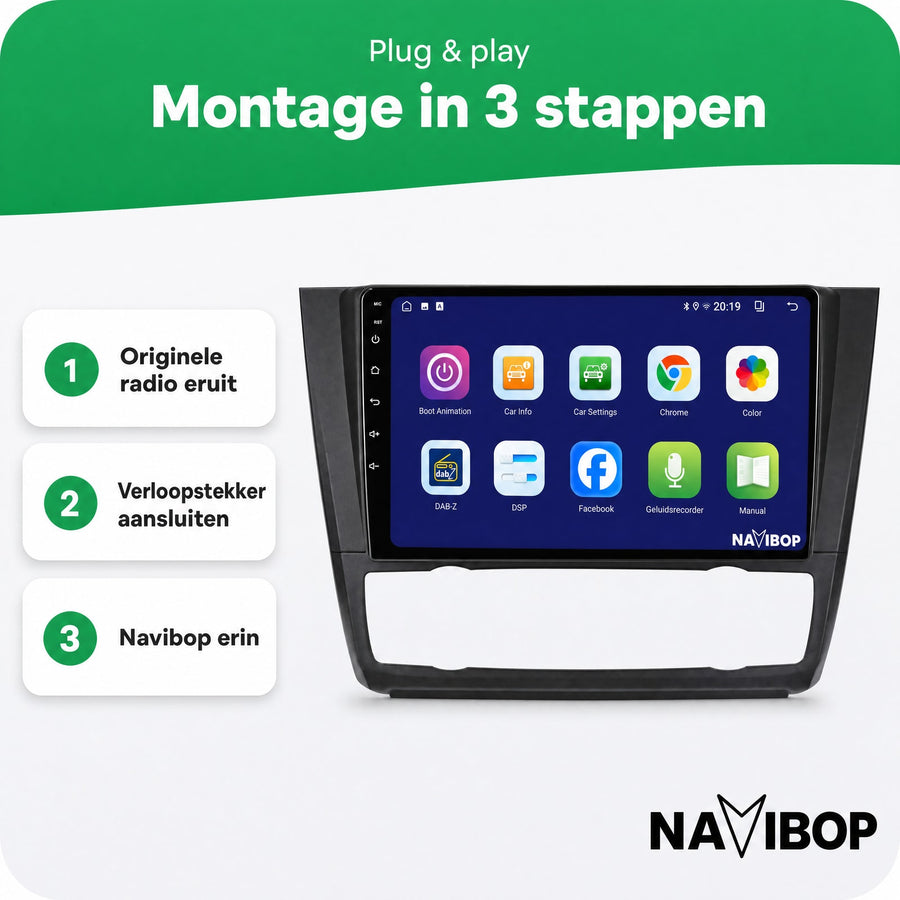BMW 1-SERIE Versie 3 | Autoradio | CarPlay & Android Auto | Android 15.0 | 2005 t/m 2013