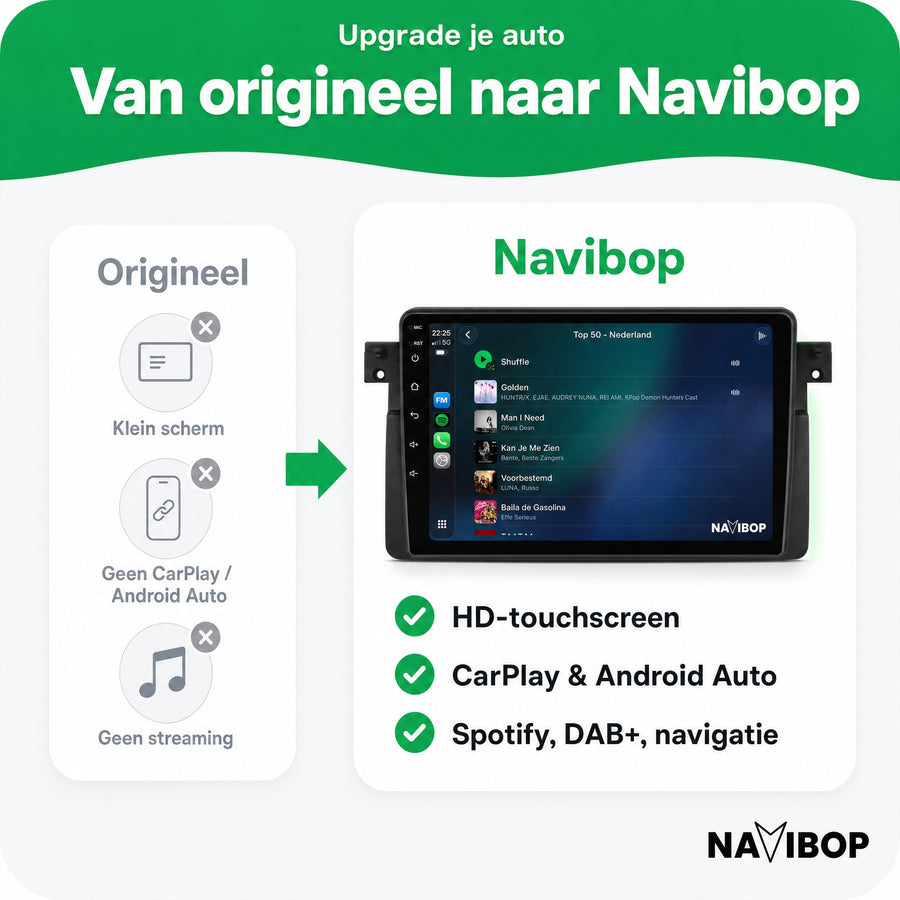 BMW 3-SERIE | Autoradio | CarPlay & Android Auto | Android 15.0 | 1997 t/m 2006