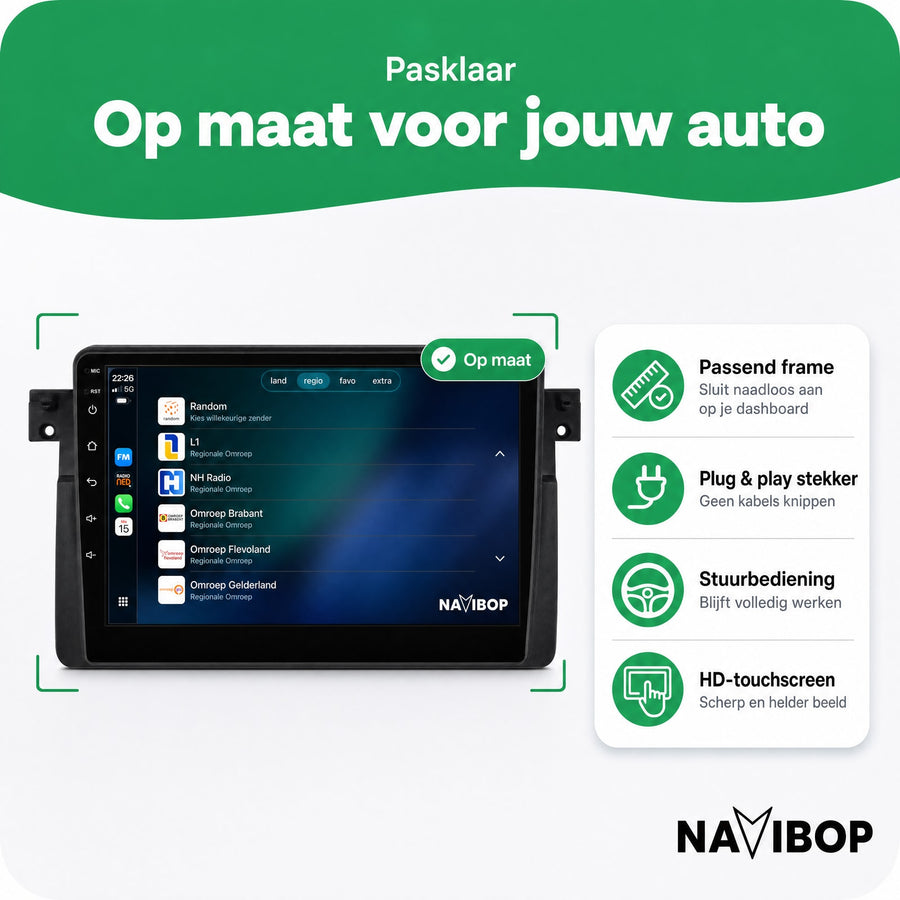 BMW 3-SERIE | Autoradio | CarPlay & Android Auto | Android 15.0 | 1997 t/m 2006