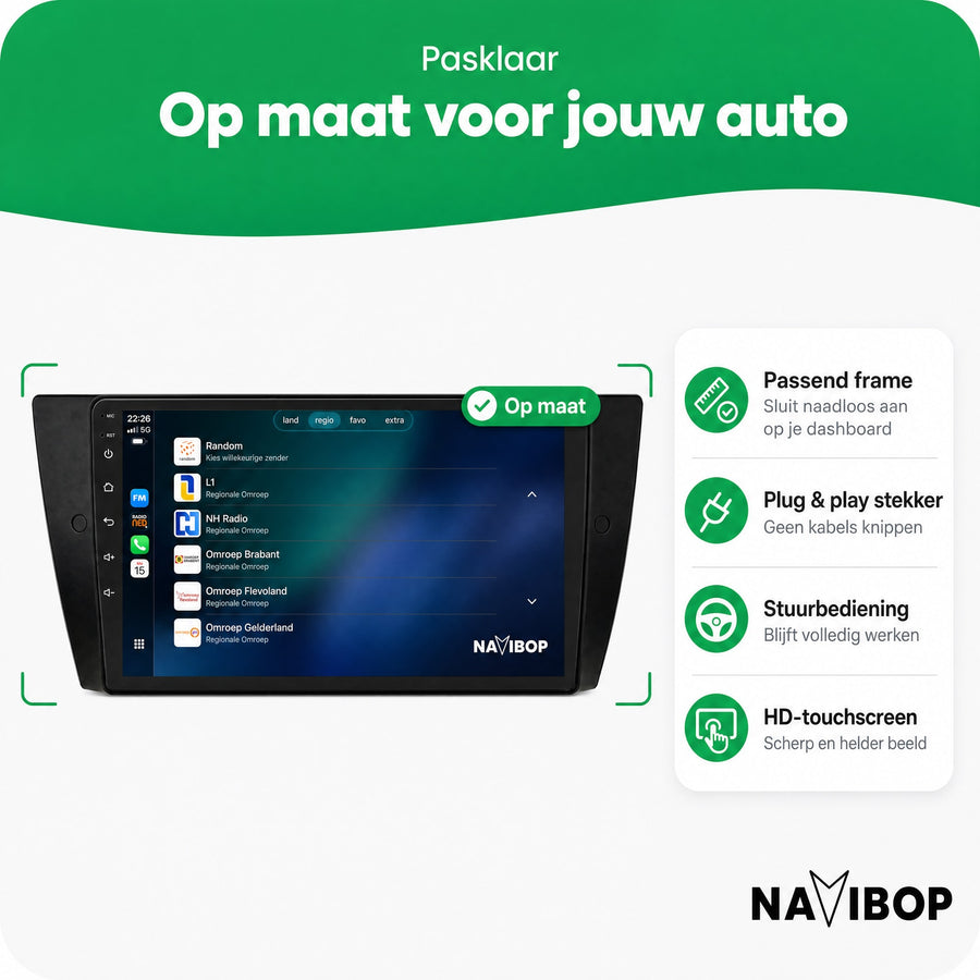 BMW 3-SERIE | Autoradio | CarPlay & Android Auto | Android 15.0 | 2005 t/m 2013