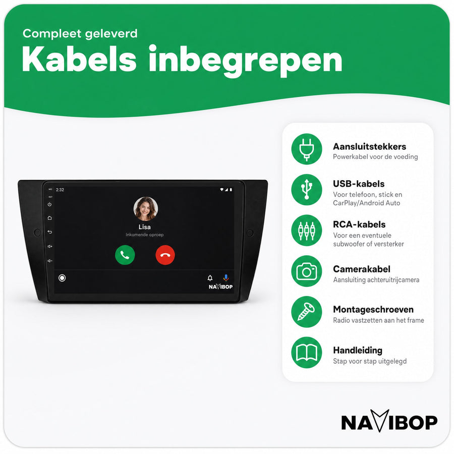 BMW 3-SERIE | Autoradio | CarPlay & Android Auto | Android 15.0 | 2005 t/m 2013