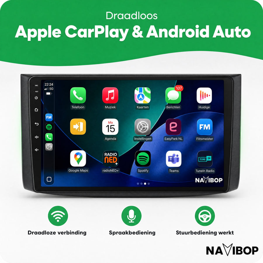 Chevrolet Aveo Captiva | Autoradio | CarPlay & Android Auto | Android 15.0 | 2006 t/m 2011