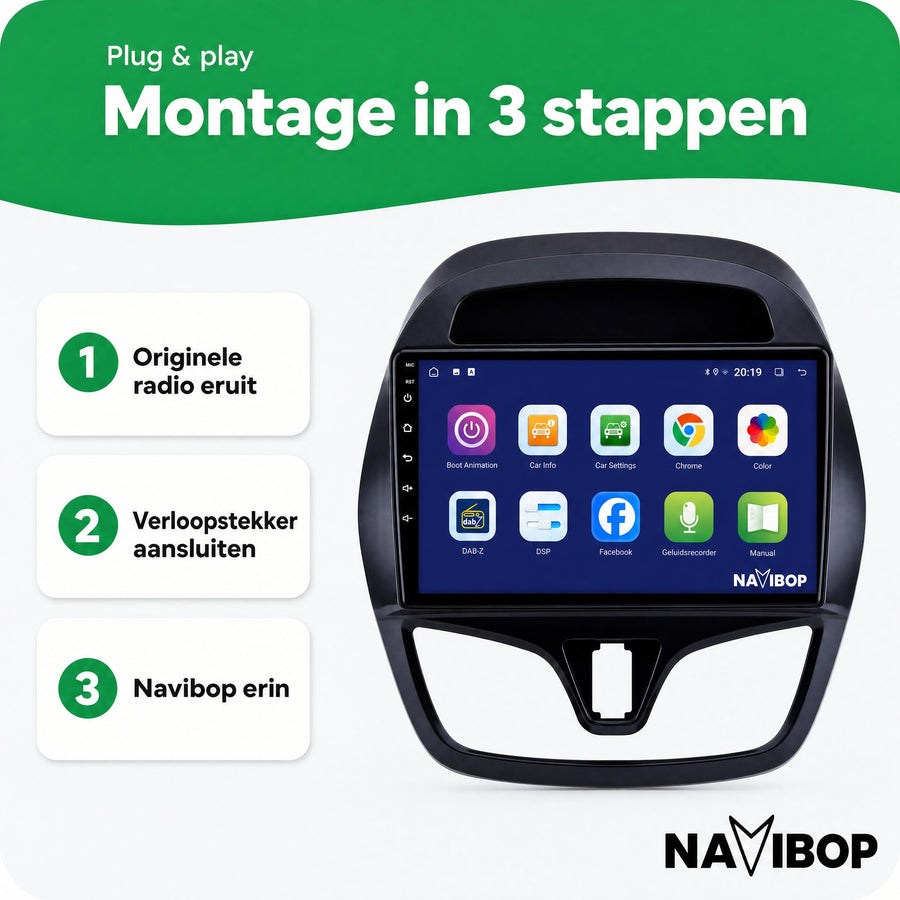 Chevrolet Spark | Autoradio | CarPlay & Android Auto | Android 15.0 | 2015 t/m 2018