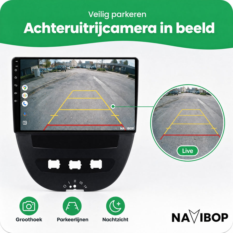Citroën C1 Toyota Aygo Peugeot 107 | Autoradio | CarPlay & Android Auto | Android 15.0 | 2005 t/m 2014