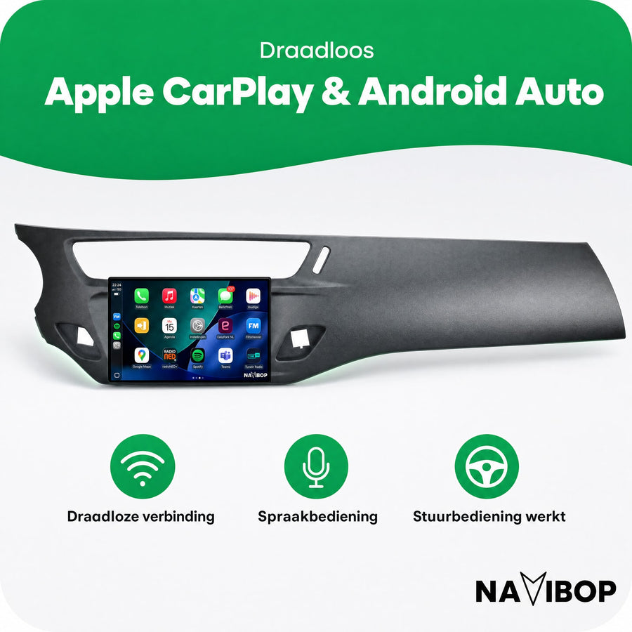 Citroën C3, DS3 Grijs | Autoradio | CarPlay & Android Auto | Android 15.0 | 2010 t/m 2016