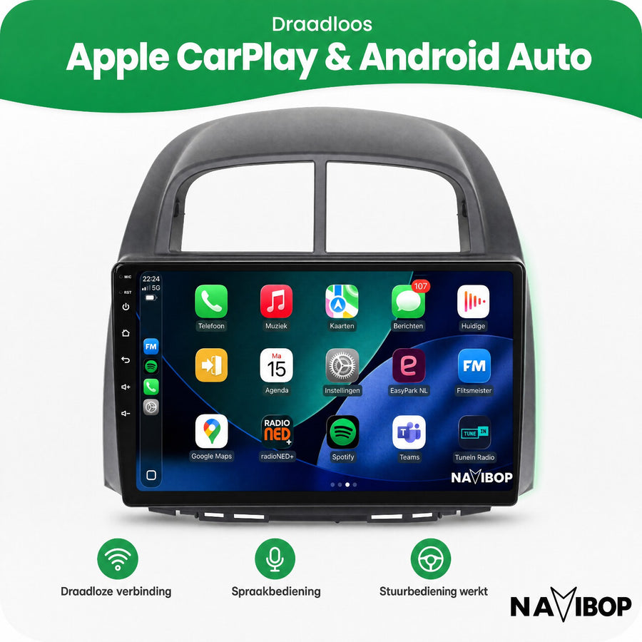 Daihatsu Sirion | Autoradio | CarPlay & Android Auto | Android 15.0