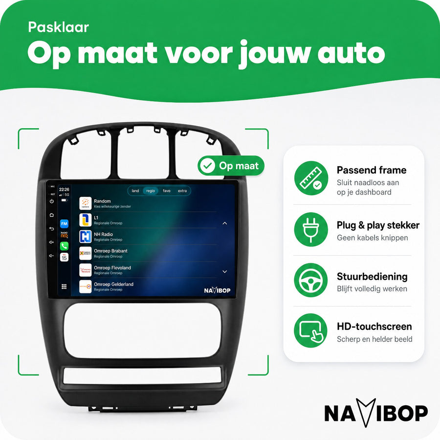 Dodge Caravan | Autoradio | CarPlay & Android Auto | Android 15.0 | 2000 t/m 2012