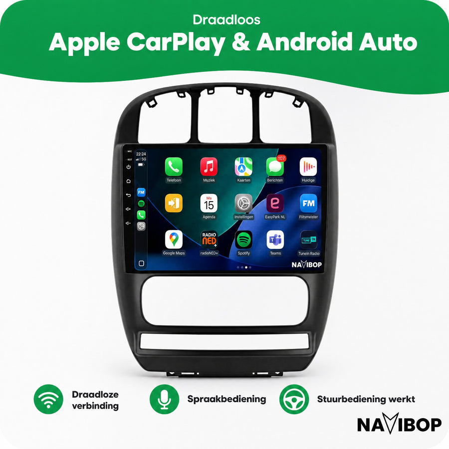 Dodge Caravan | Autoradio | CarPlay & Android Auto | Android 15.0 | 2000 t/m 2012