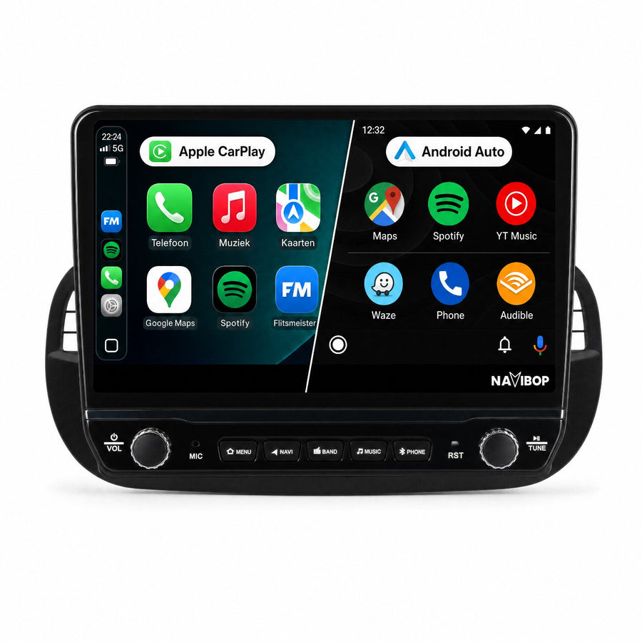 Fiat 500 | Autoradio | CarPlay & Android Auto | Android 15.0 | 2007 t/m 2015