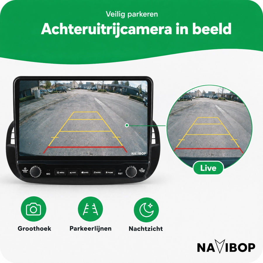Fiat 500 | Autoradio | CarPlay & Android Auto | Android 15.0 | 2007 t/m 2015