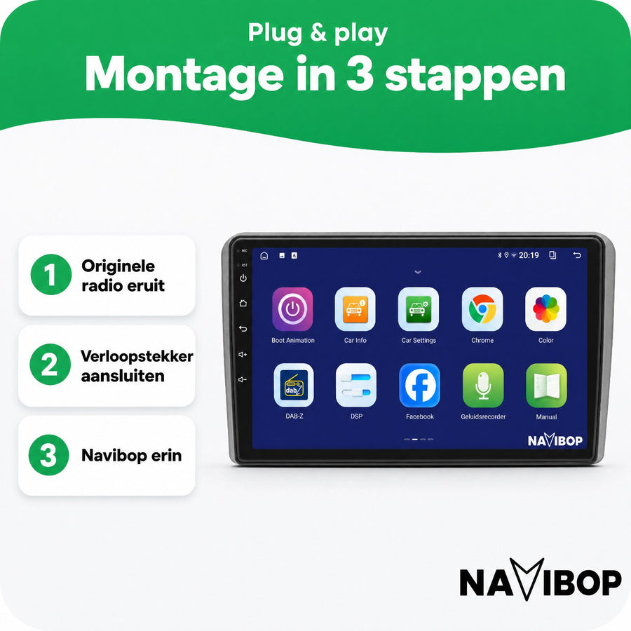 Fiat 500L | Autoradio | CarPlay & Android Auto | Android 15.0 | 2012 t/m 2017