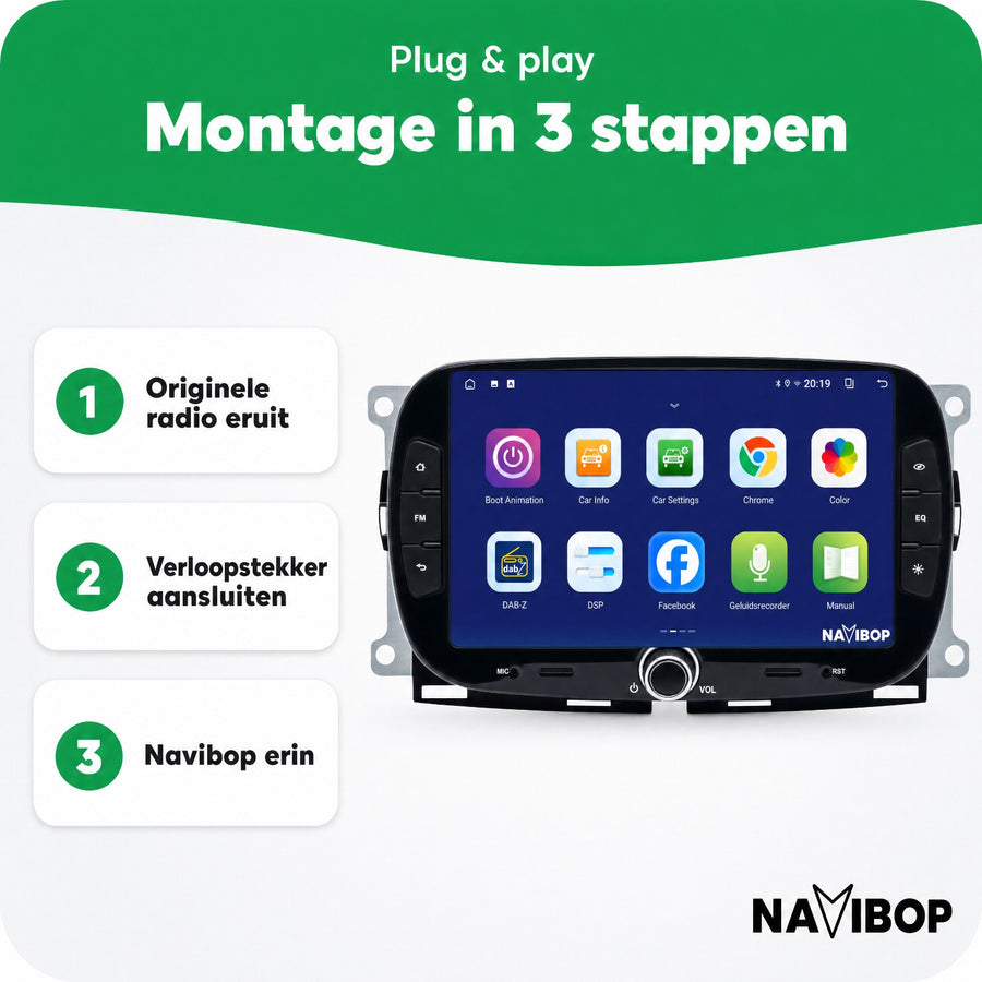Fiat 500X | Autoradio | CarPlay & Android Auto | Android 15.0
