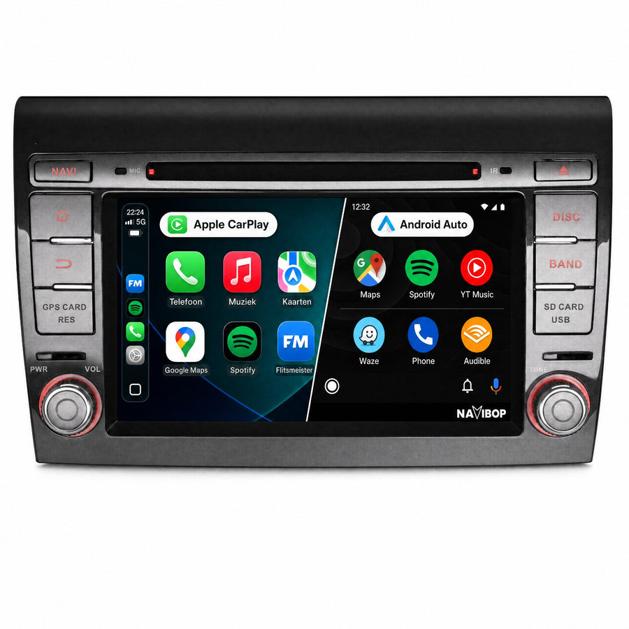 Fiat Bravo | Autoradio | CarPlay & Android Auto | Android 15.0 | 2006 t/m 2017