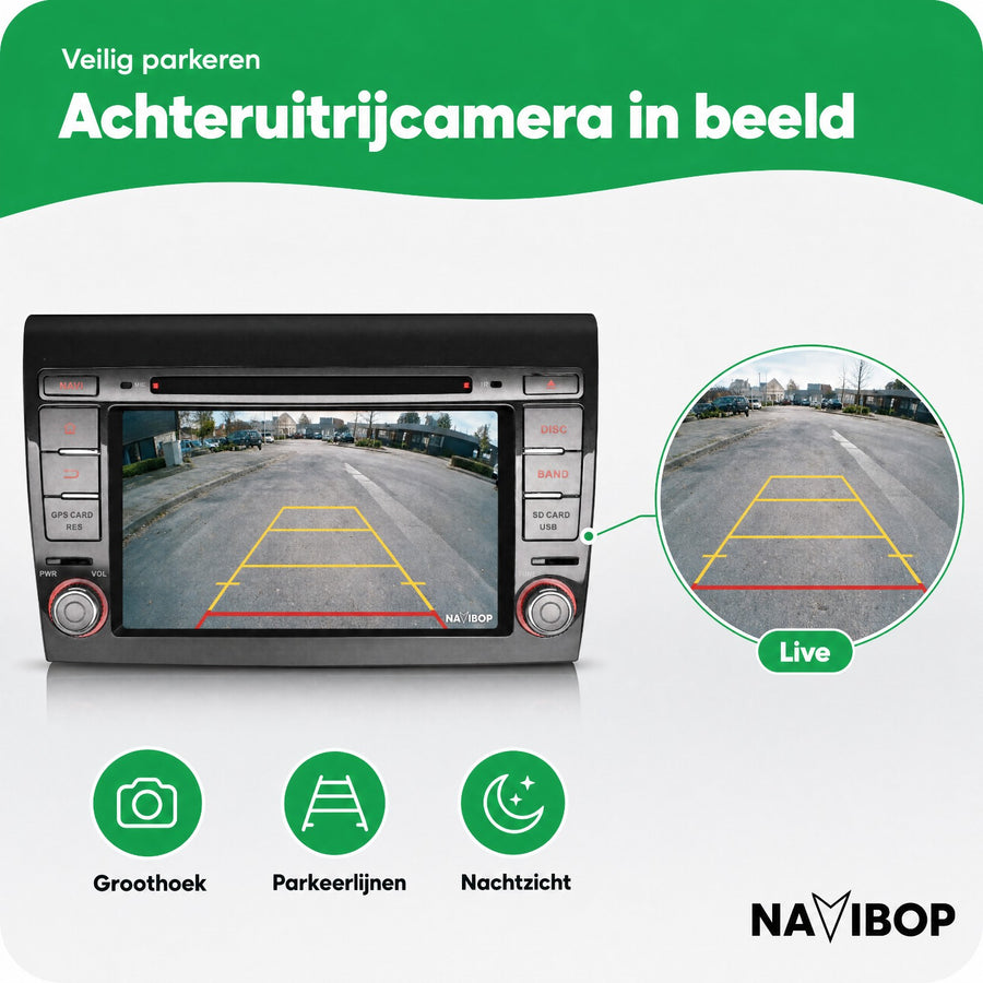 Fiat Bravo | Autoradio | CarPlay & Android Auto | Android 15.0 | 2006 t/m 2017