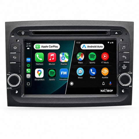 Fiat Doblo | Autoradio | CarPlay & Android Auto | Android 15.0 | 2015 t/m 2019
