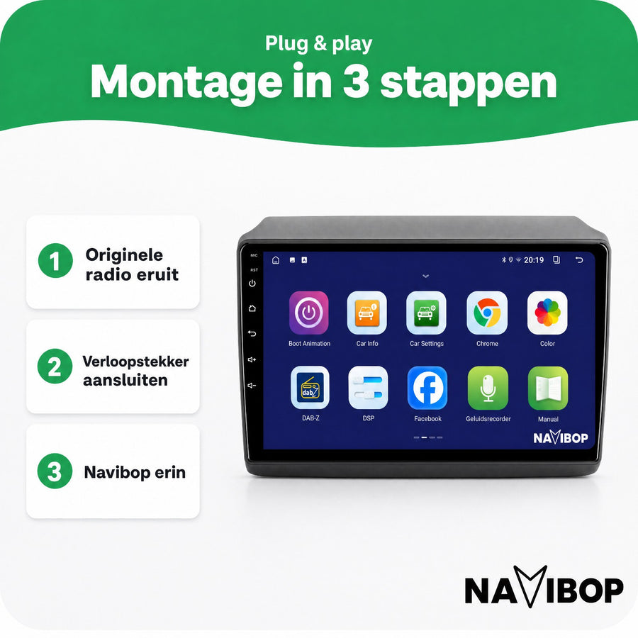 Fiat Ducato | Autoradio | CarPlay & Android Auto | Android 15.0 | 2006 t/m 2013