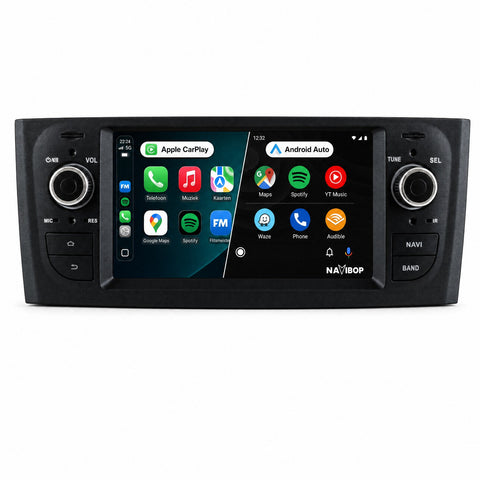 Fiat Punto Versie 2 | Autoradio | CarPlay & Android Auto | Android 15.0 | 2007 t/m 2010