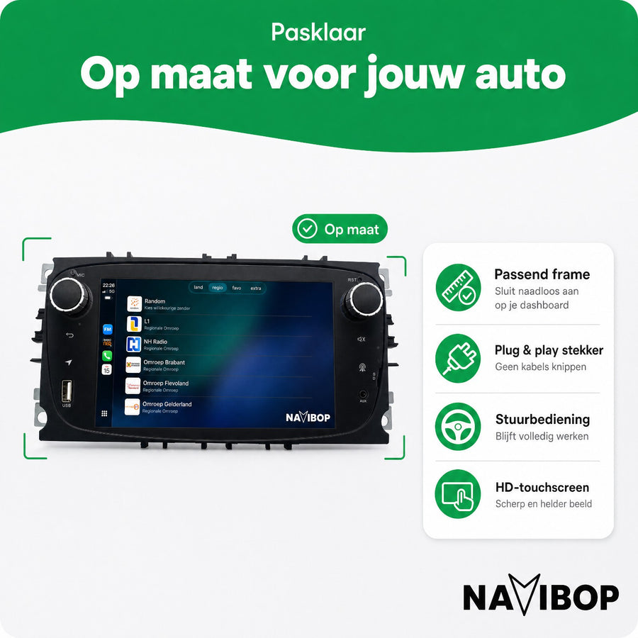 Ford C-max Fiesta Fusion | Autoradio | CarPlay & Android Auto | Android 15.0