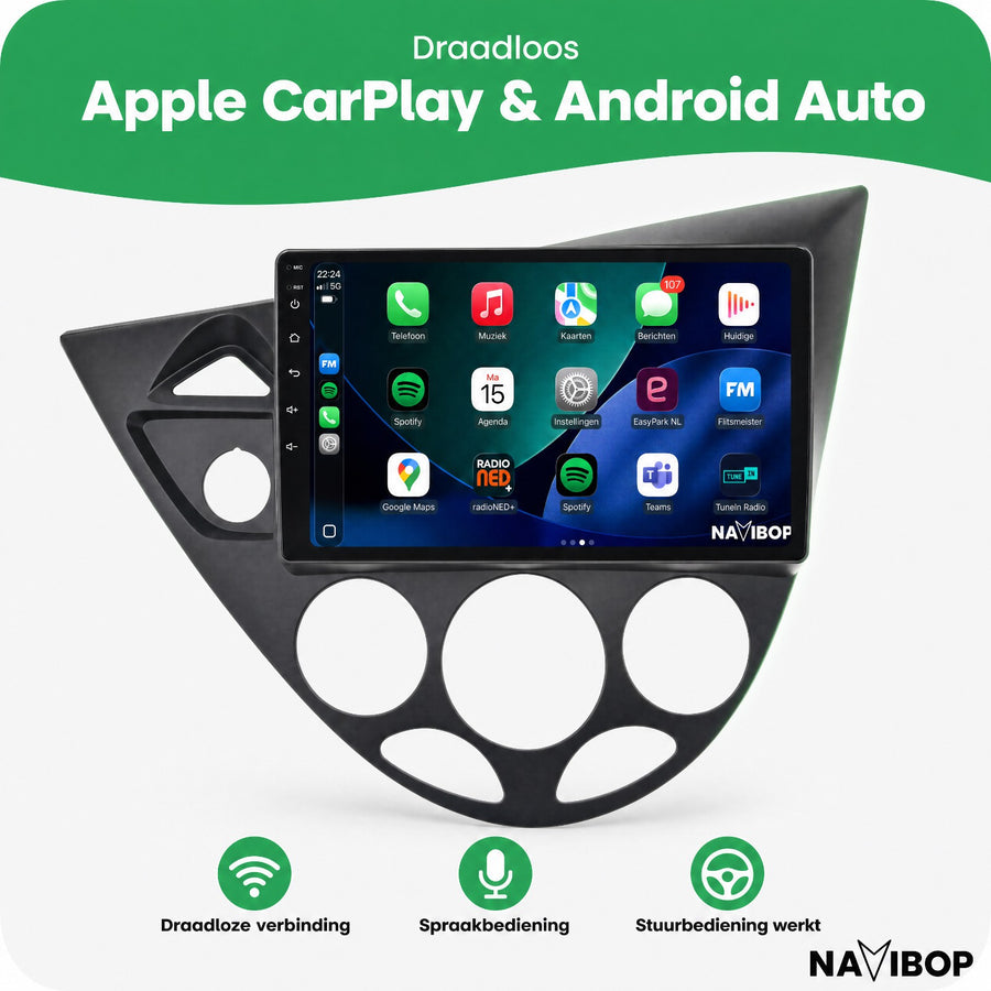 Ford Focus | Autoradio | CarPlay & Android Auto | Android 15.0 | 1998 t/m 2005