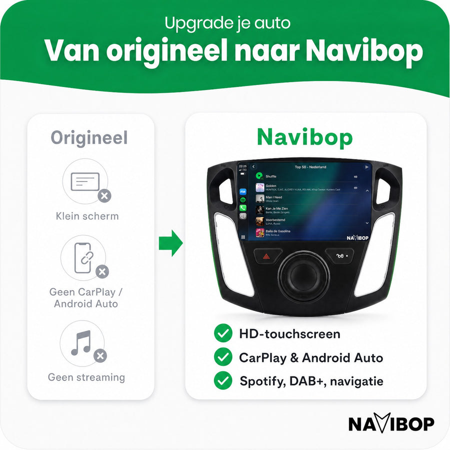 Ford Focus | Autoradio | CarPlay & Android Auto | Android 15.0 | 2011 t/m 2015