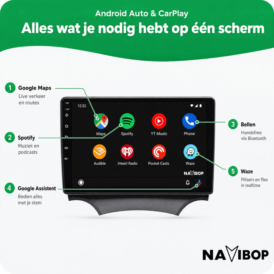 Ford Ka | Autoradio | CarPlay & Android Auto | Android 15.0 | 2000 t/m 2020