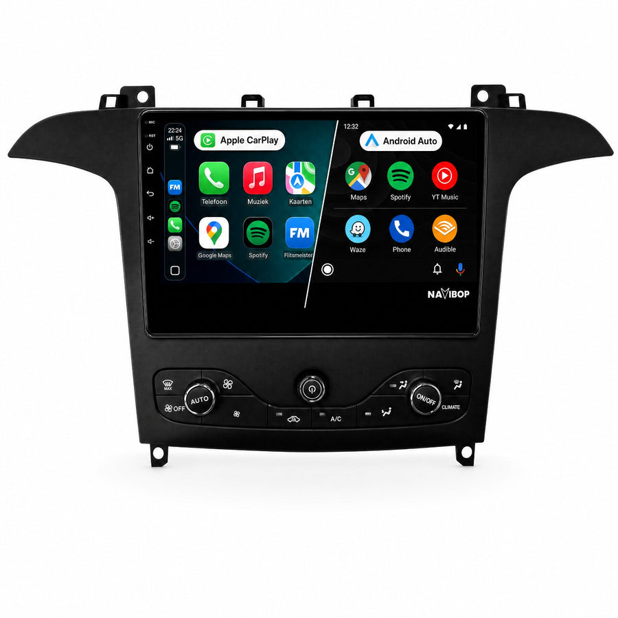 Ford S-max (incl. Aircopaneel) | Autoradio | CarPlay & Android Auto | Android 15.0 | 2009 t/m 2015