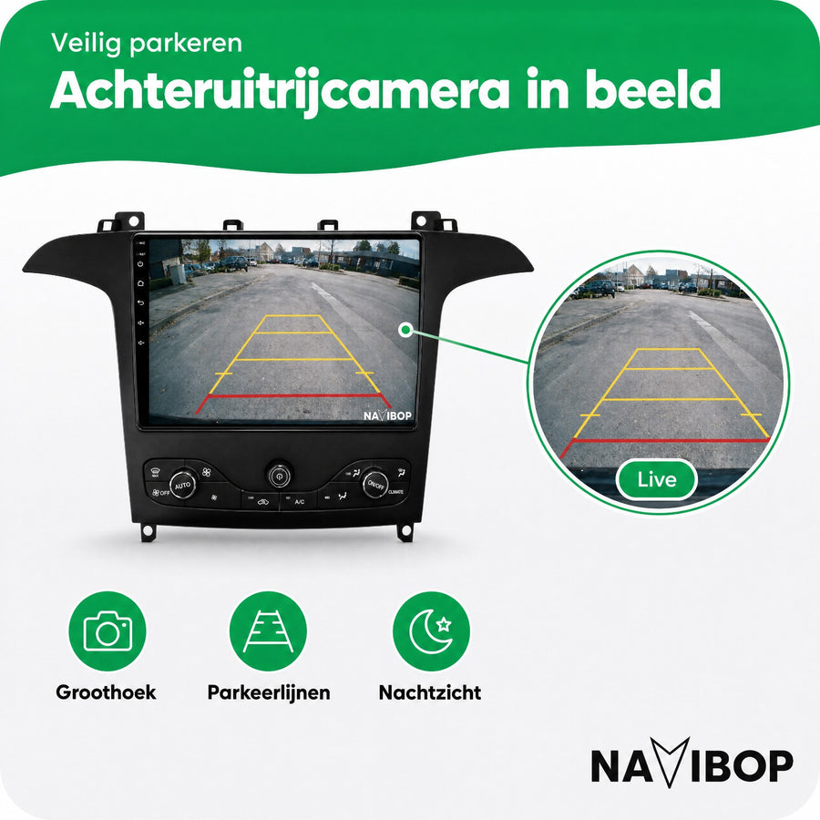 Ford S-max (incl. Aircopaneel) | Autoradio | CarPlay & Android Auto | Android 15.0 | 2009 t/m 2015