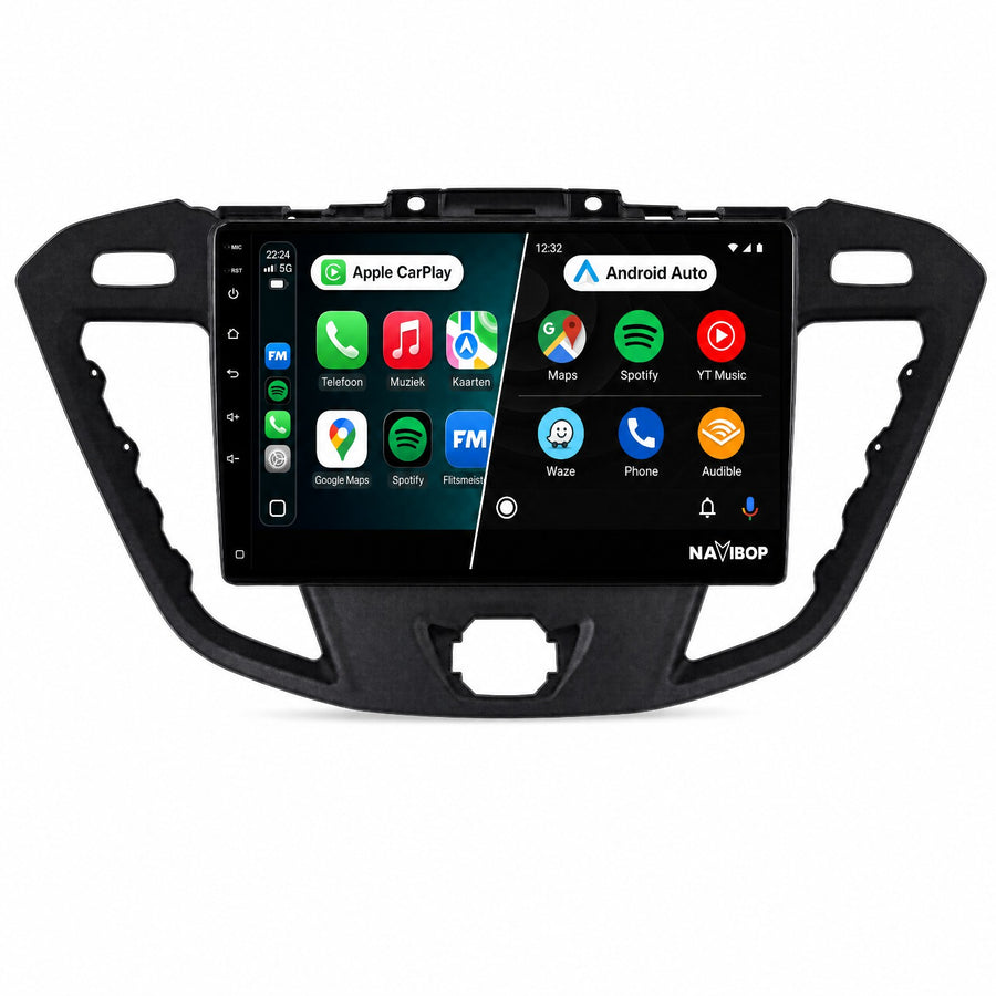 Ford Transit Custom | Autoradio | CarPlay & Android Auto | Android 15.0 | 2012 t/m 2021
