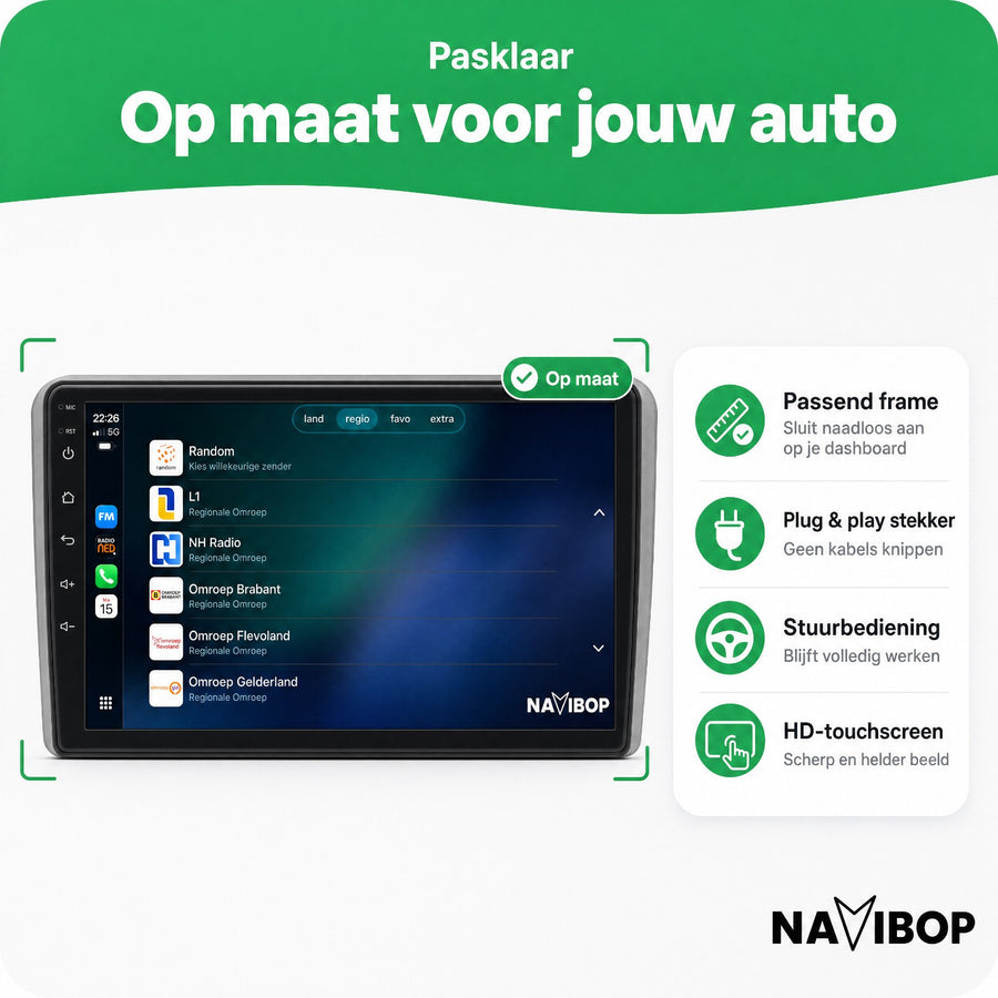 Ford Transit Custom | Autoradio | CarPlay & Android Auto | Android 15.0 | 2021 t/m 2025