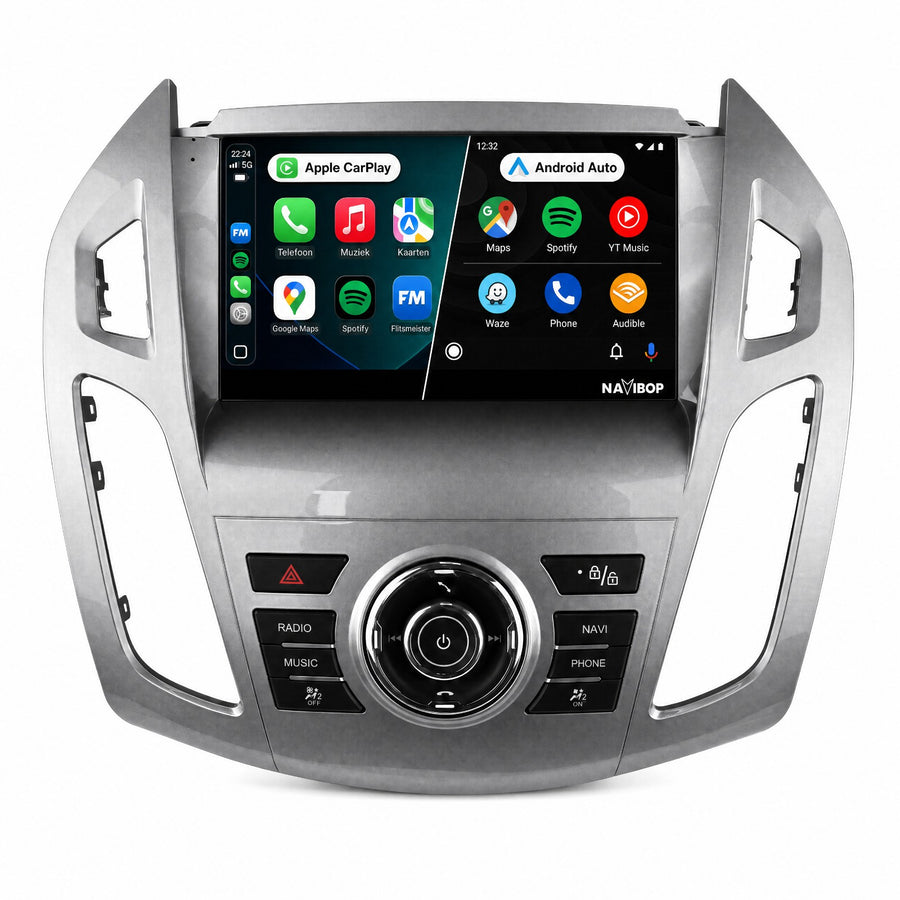 Ford Transit Custom Transit Tourneo | Autoradio | CarPlay & Android Auto | Android 15.0 | 2013 t/m 2018