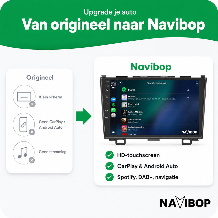Honda Crv | Autoradio | CarPlay & Android Auto | Android 15.0 | 2006 t/m 2012