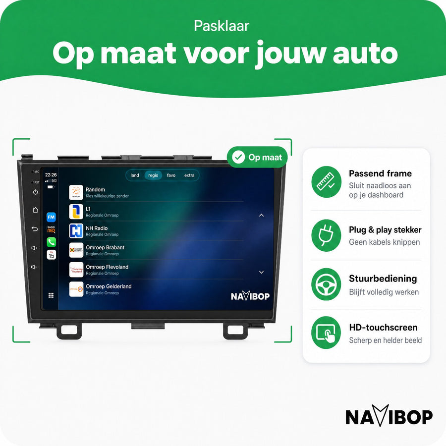 Honda Crv | Autoradio | CarPlay & Android Auto | Android 15.0 | 2006 t/m 2012