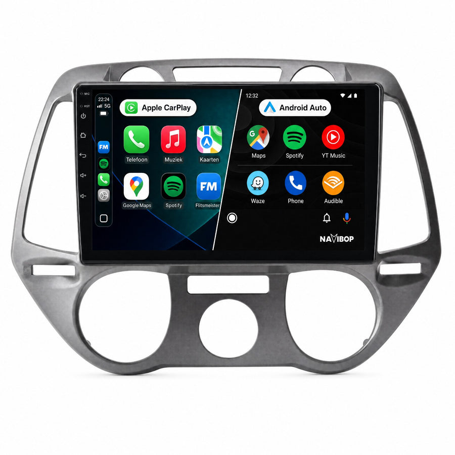 Hyundai I20 | Autoradio | CarPlay & Android Auto | Android 15.0 | 2008 t/m 2014
