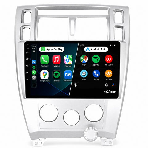 Hyundai Tucson Zilver | Autoradio | CarPlay & Android Auto | Android 15.0 | 2004 t/m 2009