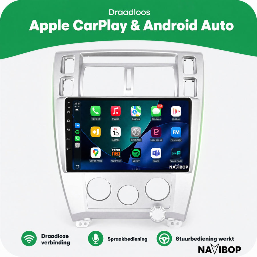 Hyundai Tucson | Autoradio | CarPlay & Android Auto | Android 15.0 | 2006 t/m 2013