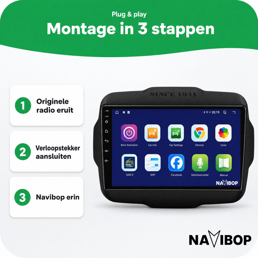 Jeep Renegade | Autoradio | CarPlay & Android Auto | Android 15.0