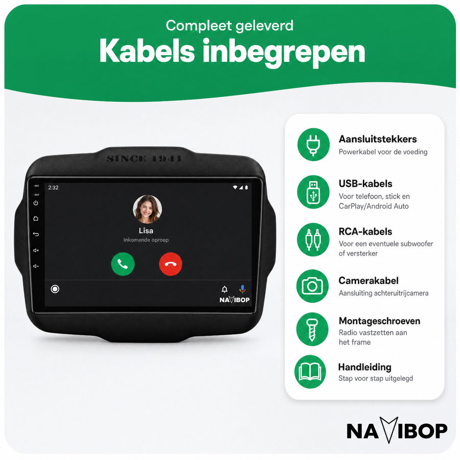 Jeep Renegade | Autoradio | CarPlay & Android Auto | Android 15.0